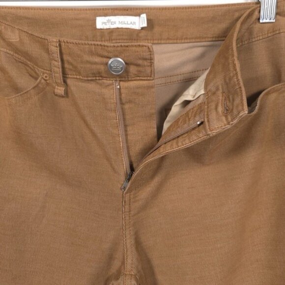 Peter Millar Golf Corduroy Brown Tan Pants Size 6 Cotton Blend Women's LF19B49 - Picture 9 of 12